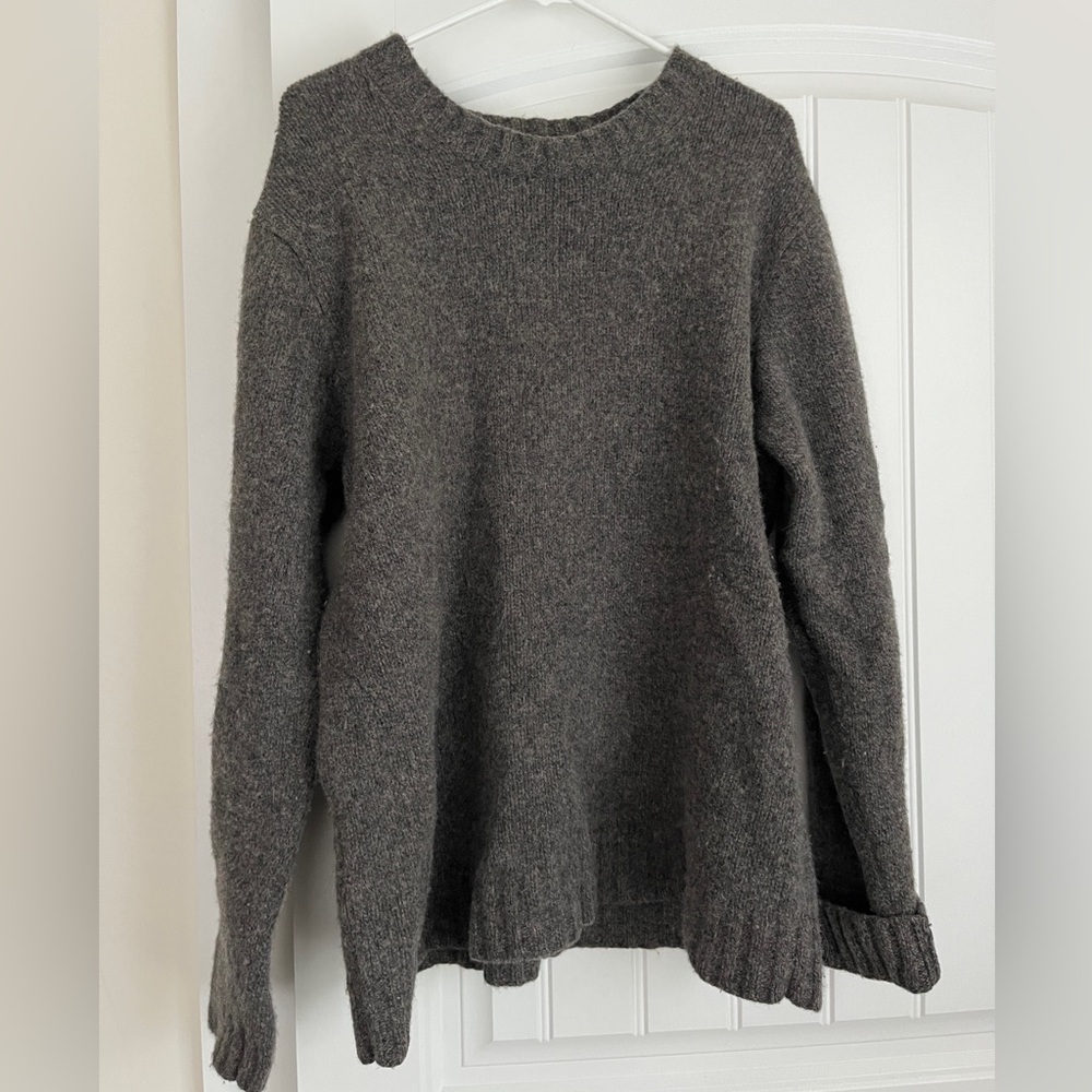 L.L. Bean Men's Classic Ragg Wool Crewneck Sweater, Charcoal